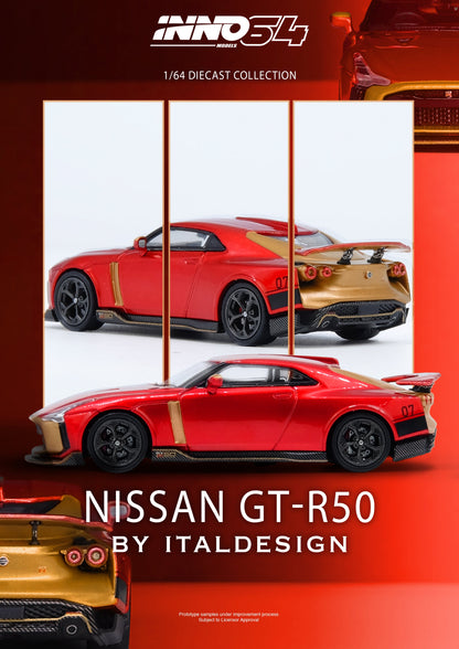 INNO64 1:64 Nissan GT-R50 by ITALDESIGN in Red