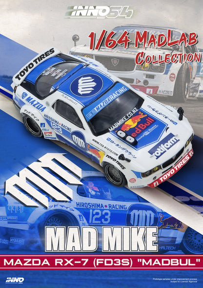 INNO64 1:64 Mazda RX-7 "PANDEM ROCKET BUNNY" MADBUL MADLAB COLLECTION 001
