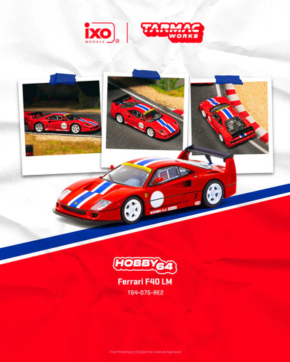 *PREORDER* Tarmac Works 1:64 Ferrari F40 LM Red