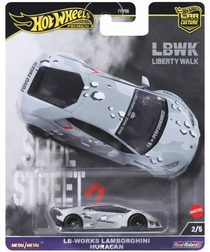 LB-Works Lamborghini Huracan * 2024 Hot Wheels Slide Street 2 Car Culture Case H Release