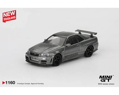 *PREORDER* MINI GT 1:64 Nissan Skyline GT-R (NISMO BNR34 CRS Version) 鈥?Dark Metal Gray